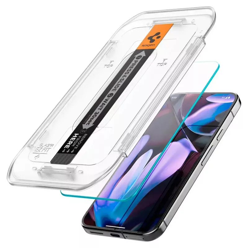 Spigen Glass Protector de pantalla EZ Fit GLAS.tR fino para Google Pixel 9 / 9 Pro