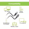 Cable de red TECHLY USB-C a Gigabit Ethernet RJ45, Cat6, 3 m, USB 3.2 Gen 1, F/UTP, negro