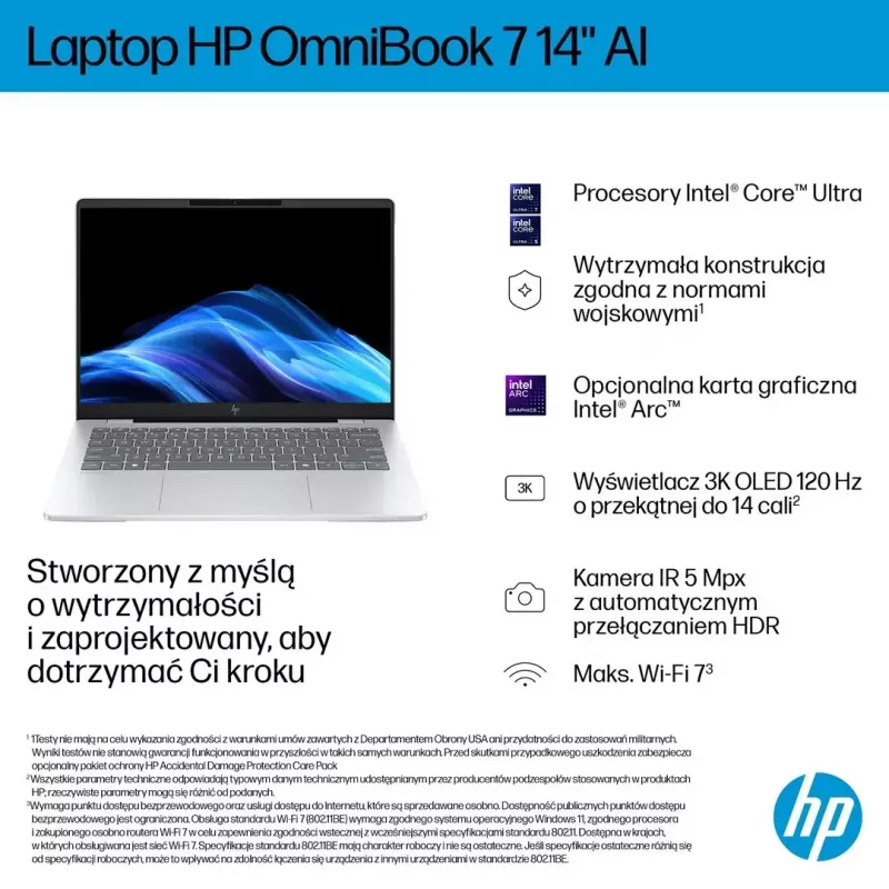 Portátil HP OmniBook 7 AI 14-fr0221nw 14 pulgadas Ultra 5 225U 16GB 512GB Win11Home