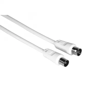 Cable coaxial Hama 00205029 3 m Blanco Conector macho coaxial
