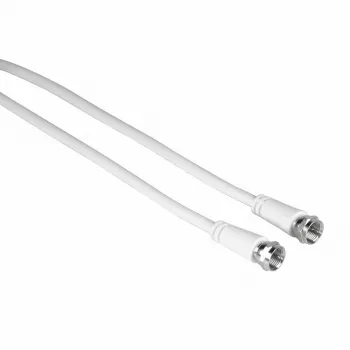 Hama 00205038 Cable coaxial 3 m F Blanco