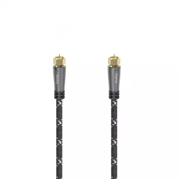 Hama 00205077 Cable coaxial 1,5 m F Negro, Gris