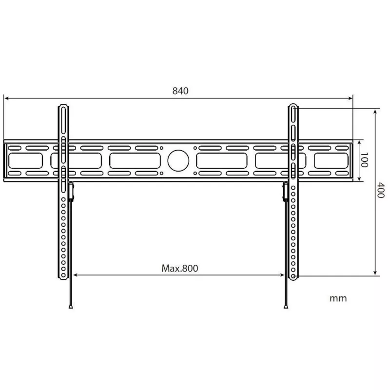 Soporte de pared Techly para TV LED-LCD 42-80 Ultra slim Fixed H400mm” ICA-PLB 840