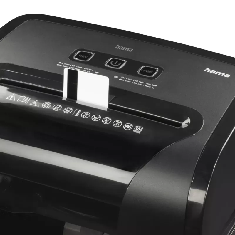 Destructora de documentos Hama Prime M100 Micro-Cut 62 dB 22 cm Negra