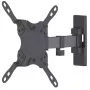 Manhattan soporte de pared para TV y monitores (inclinable y orientable, 2 articulaciones), para pantallas de 33 cm (13 inch) a 106,7 cm (42 inch), compatibilidad VESA: todas entre 75x75 mm y 200x200 mm – comprueba las dimensiones de los cuatro orificios de montaje en la parte posterior de la pantalla para asegurar la compatibilidad, máx. 20 kg, soporte