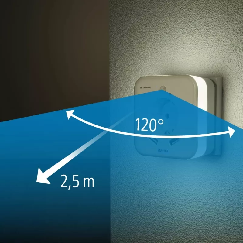 Luz nocturna de enchufe Hama 00223507 blanco cálido LED 3000K