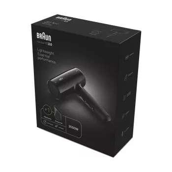 Secador de pelo Braun HD2.0 2000W Negro cable de 1,95 m