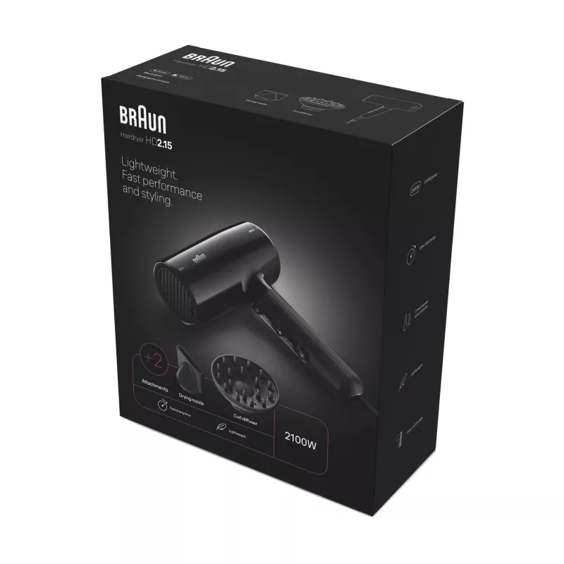 Secador de pelo Braun HD2.15 2100 W Negro
