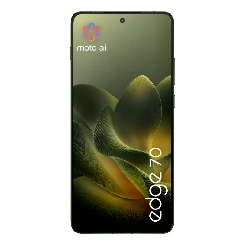 Smartphone Motorola edge 70 — 6,7 pulgadas P-OLED, Snapdragon 7 Gen 4, 12 GB RAM, 512 GB, Dual SIM, 4800 mAh, Verde, IP68/IP69