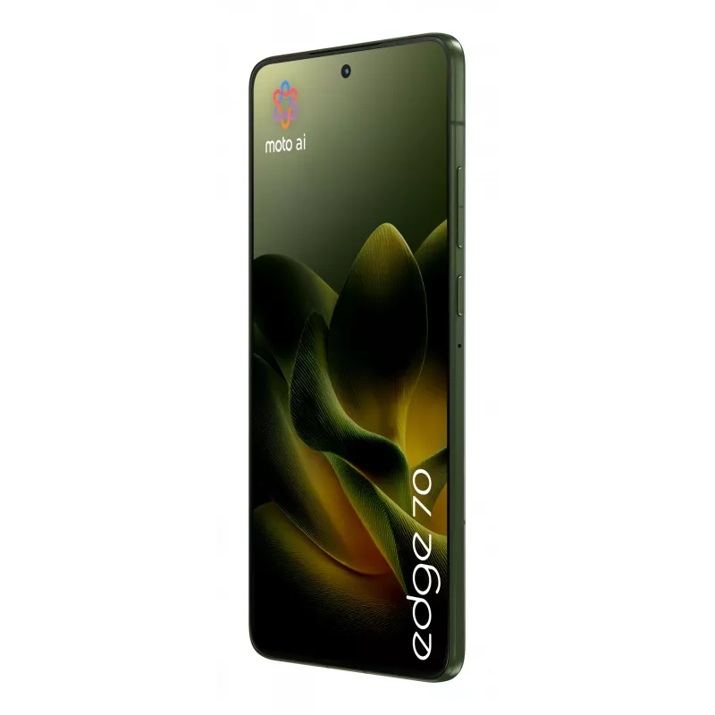 Smartphone Motorola edge 70 — 6,7 pulgadas P-OLED, Snapdragon 7 Gen 4, 12 GB RAM, 512 GB, Dual SIM, 4800 mAh, Verde, IP68/IP69