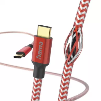 Cable USB Hama Reflective USB 2.0 1,5 m USB C Rojo