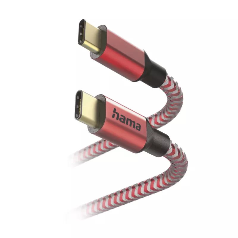 Cable USB Hama Reflective USB 2.0 1,5 m USB C Rojo