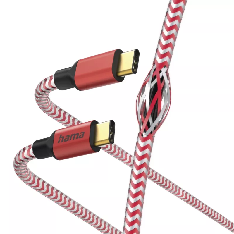 Cable USB Hama Reflective USB 2.0 1,5 m USB C Rojo