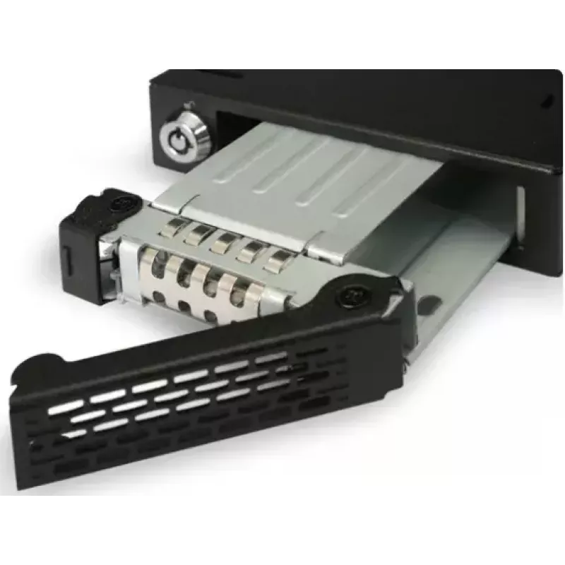 ICY BOX Marco de intercambio de disco duro MB991IK-B, 6,40cm (2.5), SAS - SATA, alta calidad, marco de aluminio negro para discos duros de 6,40cm (2.5) con S