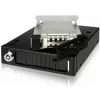 ICY BOX Marco de intercambio de disco duro MB991IK-B, 6,40cm (2.5), SAS - SATA, alta calidad, marco de aluminio negro para discos duros de 6,40cm (2.5) con S