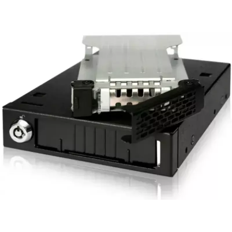 ICY BOX Marco de intercambio de disco duro MB991IK-B, 6,40cm (2.5), SAS - SATA, alta calidad, marco de aluminio negro para discos duros de 6,40cm (2.5) con S