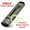 Kanguru SS3™ SuperSpeed USB3.0 64GB |Memoria USB segura| Interruptor físico de protección contra escritura | Compatible con Windows 