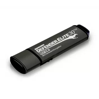 Kanguru Defender Elite30™ USB 3.0 64 GB | Memoria USB segura | Certificada FIPS 197, cifrado de hardware AES de 256 bits (modo XTS) | Conforme TAA |