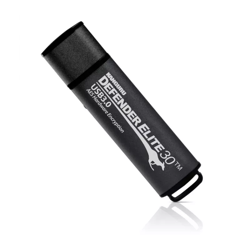 Kanguru Defender Elite30 KDFE30-128G unidad flash USB cifrada, 128 GB, USB 3.0, FIPS 197, negra
