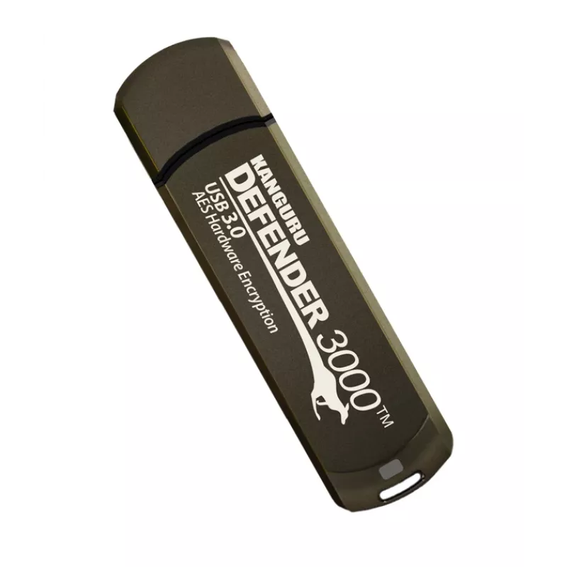 Kanguru Defender 3000 KDF3000-32G unidad flash USB cifrada, 32 GB, USB 3.2 Gen 1 (USB 3.0), FIPS 140-2 Level 3, conforme con TAA