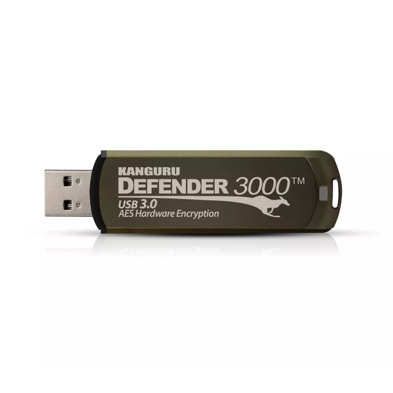 Kanguru Defender 3000 KDF3000-32G unidad flash USB cifrada, 32 GB, USB 3.2 Gen 1 (USB 3.0), FIPS 140-2 Level 3, conforme con TAA