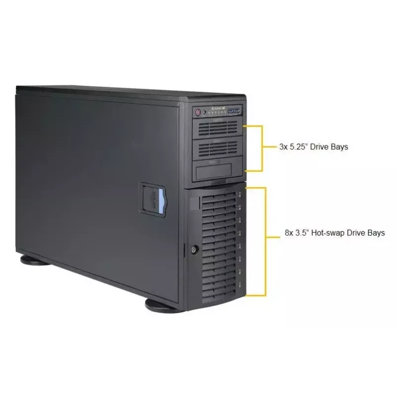 Carcasa de ordenador Supermicro SuperWorkstation 7049A-T Rack 4U Negro