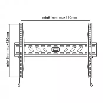 InLine Soporte de pared para TFT / LED / Plasma 81–140 cm, 32 pulgadas–55 pulgadas, máx. 50 kg