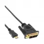 InLine Cable Mini-HDMI a DVI, conector macho HDMI C a conector macho DVI 18+1, dorado, 2m