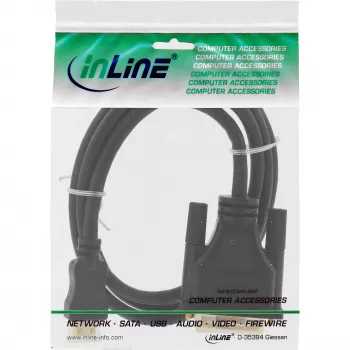 InLine Cable Mini-HDMI a DVI, conector macho HDMI C a conector macho DVI 18+1, dorado, 2m