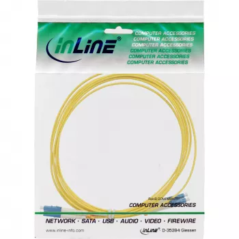 InLine Cable de fibra óptica dúplex LC/LC 9/125µm OS2 20m