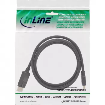 Cable convertidor DisplayPort a HDMI InLine 17182 2 m negro