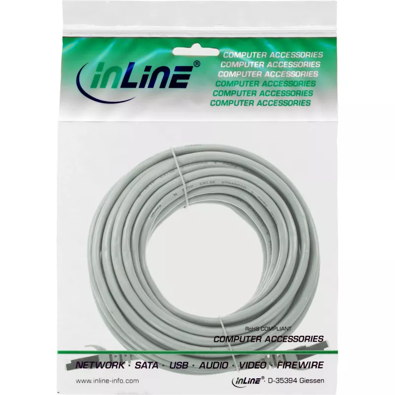Cable de parcheo InLine SF/UTP Cat.5e gris 5m