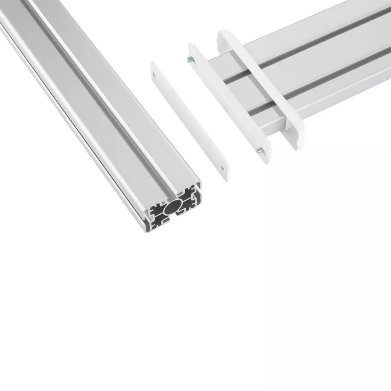 Panel Slatwall InLine Aluminio, para montaje en mesa, 1 m