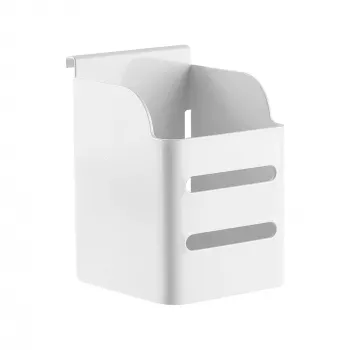 Caja de bolígrafos Slatwall InLine, blanca, acero, 1 kg, 68x70x100 mm