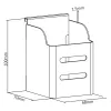 Caja de bolígrafos Slatwall InLine, blanca, acero, 1 kg, 68x70x100 mm