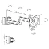 Soporte de monitor para panel ranurado InLine largo blanco 8 kg 17