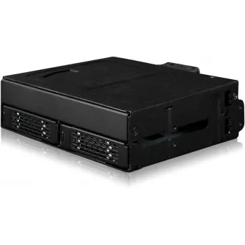 Caja adaptadora NVMe U.2 a SlimSAS, icy dock ToughArmor MB105VP-B, PCIe 4.0, compatible con 2x unidades de 2,5