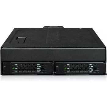 Caja adaptadora NVMe U.2 a SlimSAS, icy dock ToughArmor MB105VP-B, PCIe 4.0, compatible con 2x unidades de 2,5