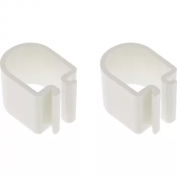 Organizador de cables InLine 23181D para barras de montaje de mesa, pack de 2, blanco