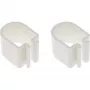 Organizador de cables InLine 23181D para barras de montaje de mesa, pack de 2, blanco
