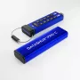 iStorage datAshur PRO+C 128GB | Certificado FIPS 140-3 Nivel 3 | Unidad USB Type-C segura | Cifrado por hardware AES-XTS de 256 bits | Protegido por PIN | Adaptador Type-C a A incluido