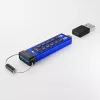 iStorage datAshur PRO+C 512GB | Certificado FIPS 140-3 Nivel 3 | Unidad USB Type-C segura | Cifrado por hardware AES-XTS de 256 bits | Protegido por PIN | Adaptador Type-C a A incluido