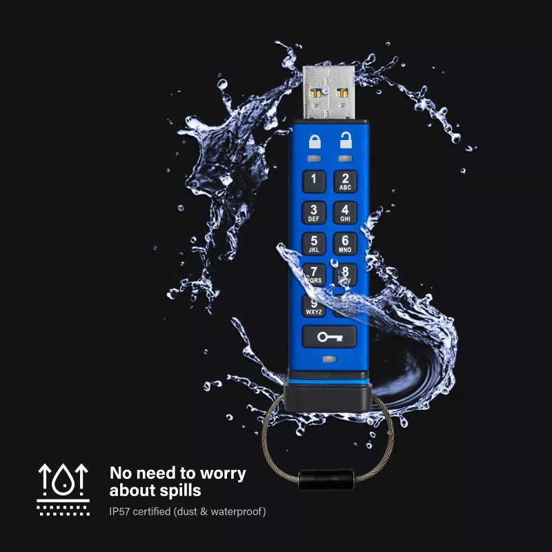 Memoria USB iStorage datAshur Pro USB3 256GB con cifrado por hardware AES-256 bits