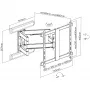 InLine soporte de pared de aluminio premium para televisores de pantalla plana 37-80 pulgadas blanco 70 kg