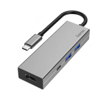 Dock para portátil/replicador de puertos Hama 00200107 USB 3.2 Gen 1 (3.1 Gen 1) Type-C antracita, gris