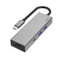 Hama 00200107 adaptador multipuerto USB-C, base de conexión, 4 puertos, 2x USB-A, USB-C, HDMI, USB 3.2 Gen 1
