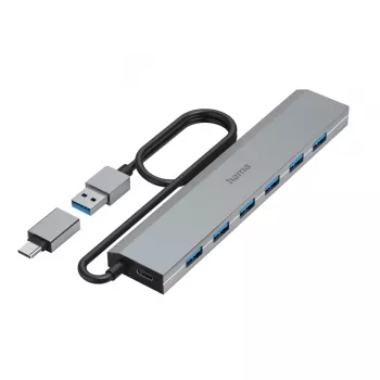 Hub de interfaces Hama 00200137 USB 3.2 Gen 1 (3.1 Gen 1) Type-A + Type-C 5000 Mbit/s antracita