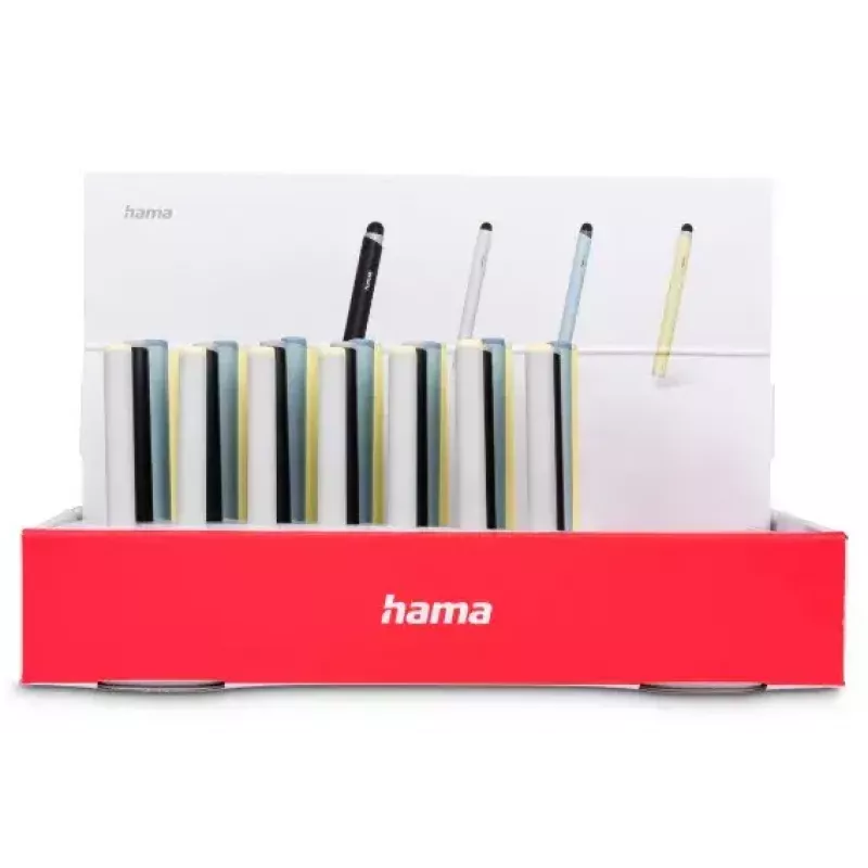 Mini lápiz stylus Hama azul oscuro azul claro plateado amarillo 95 mm
