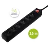 Regleta Hama 137265 3 m 6 tomas AC interior negra