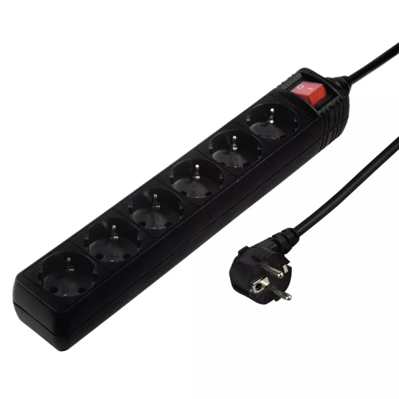 Regleta Hama 137265 3 m 6 tomas AC interior negra